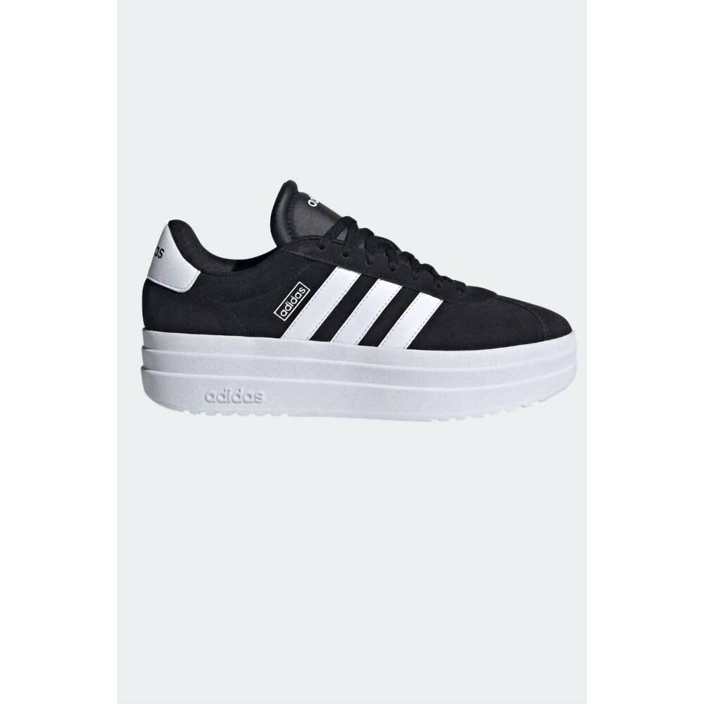 NEW ADIDAS women's vl court lace-up sneakers in cobalt black